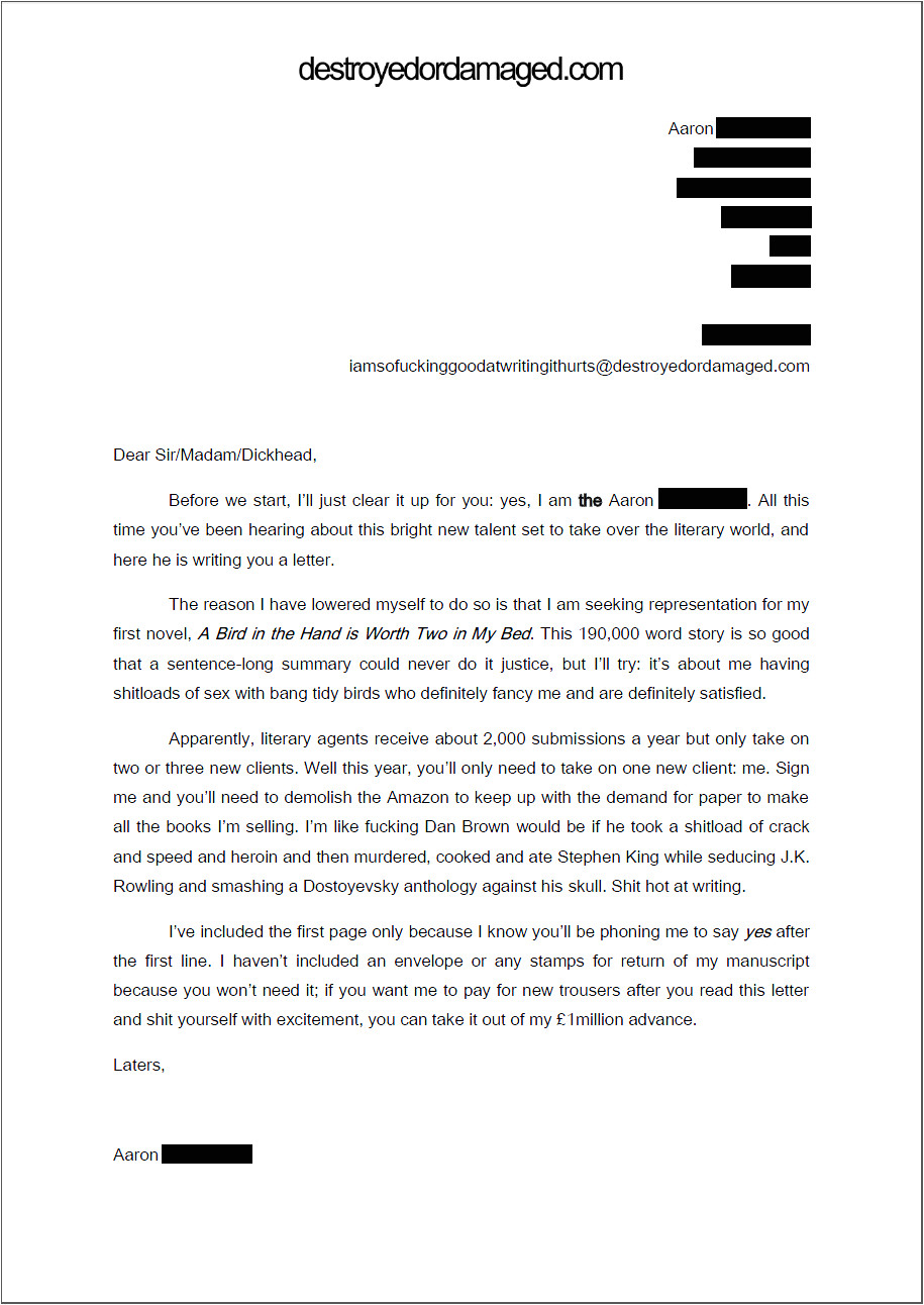 How to Write A Cover Letter for A Literary Agent Getting A Literary Agent Destroyedordamaged