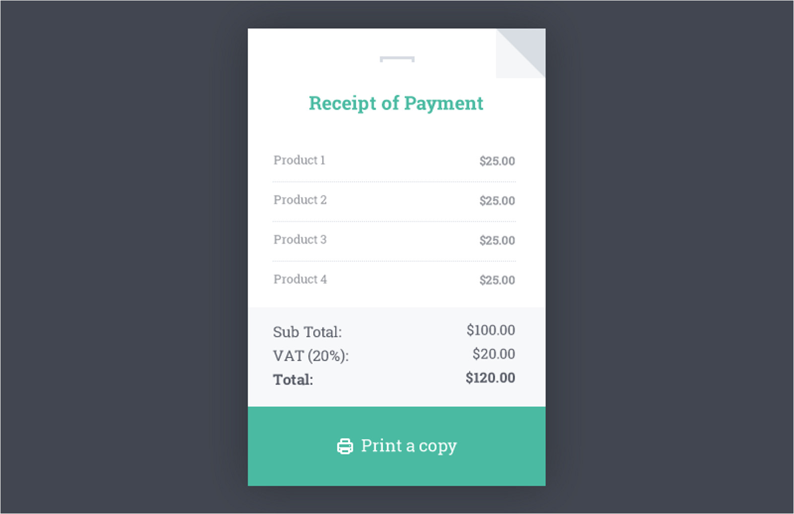 Html Email Receipt Template Receipt HTML Template Medialoot