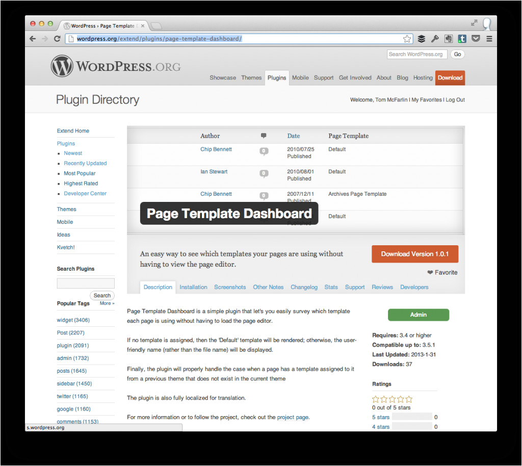 If Page Template WordPress View Page Templates In the WordPress Dashboard tom