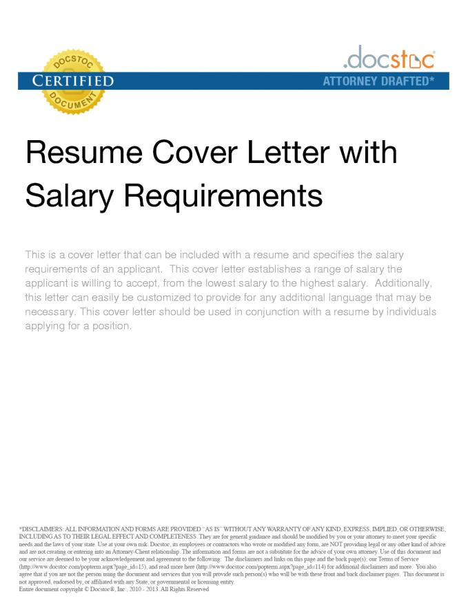 Including Salary Expectations In Cover Letter Salary Expectations Cover Letter Resume Badak