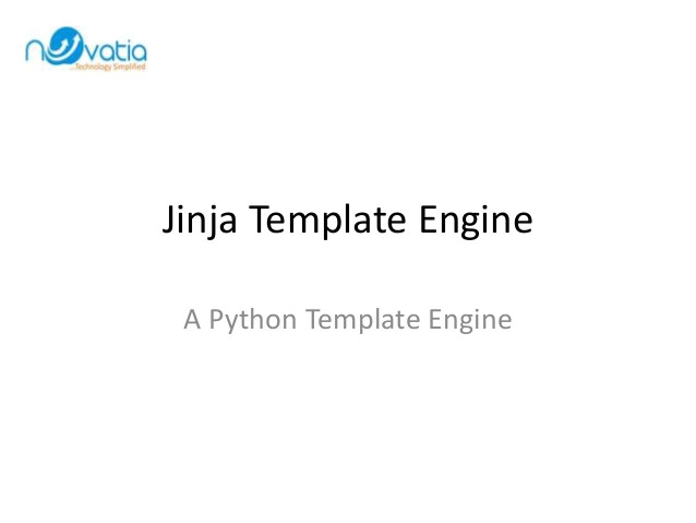 Jinja Templates Jinja Template Engine