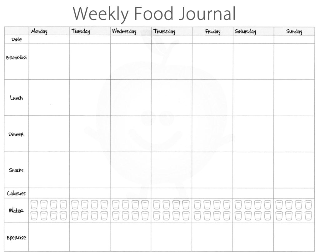 Keeping A Food Diary Template 5 Free Food Journal Templates Excel Pdf formats