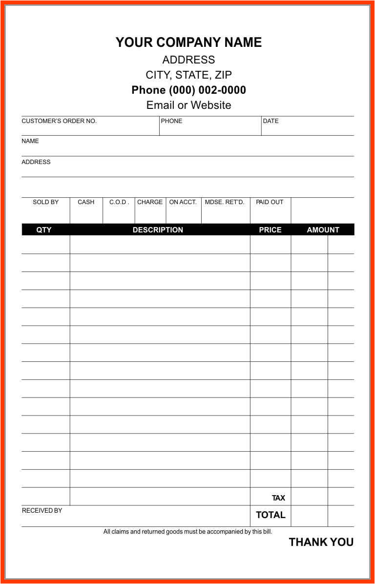 Make Your Own Receipt Template 7 Make Your Own Receipt Template Images ...