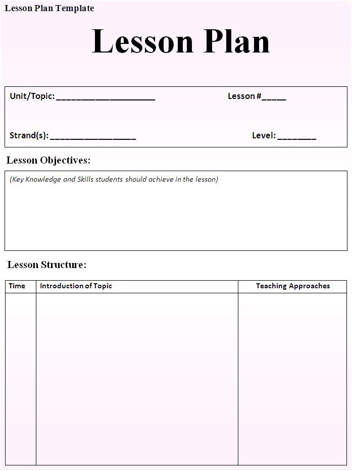 Making A Lesson Plan Template 5 Free Lesson Plan Templates Excel Pdf formats