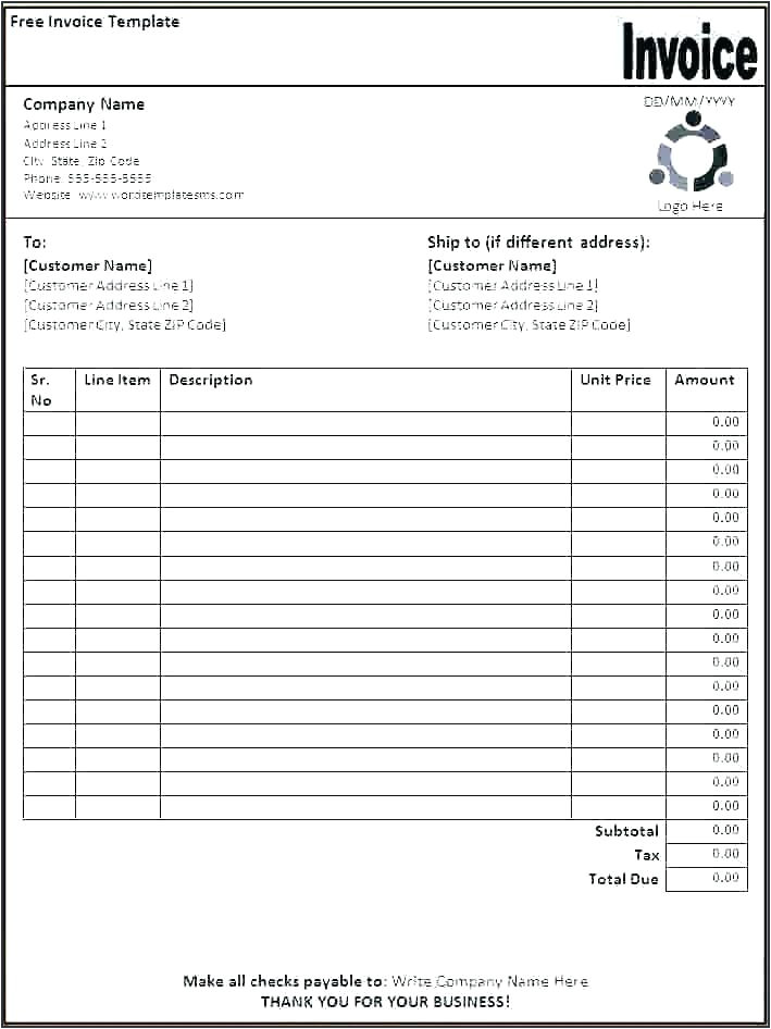 Printable Massage Therapy Receipt Template