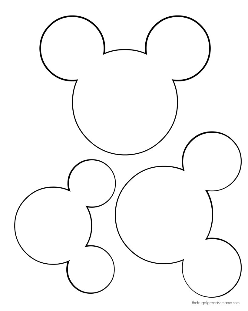 Mickey Mouse Head Shape Template Diy Mickey Garland Decoration Our Homemade Life