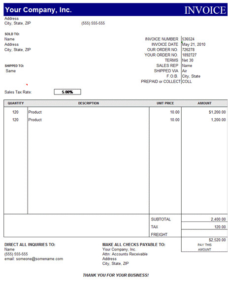 Microsoft Office Receipt Template Free Invoice Template Excel Download Free Printable Invoice
