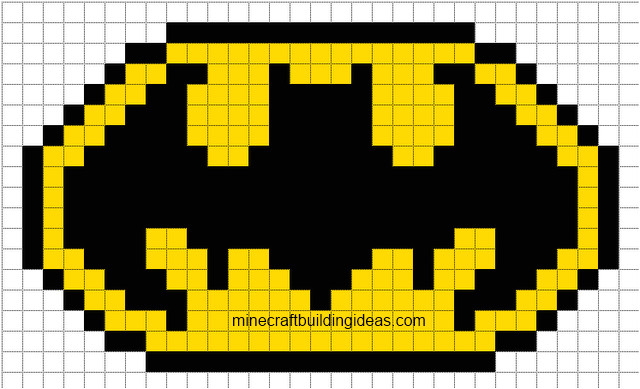 Minecraft Pixel Art Templates Batman Batman Logo