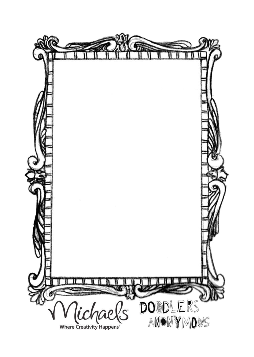 Mirror Will Template Hand Held Mirror Coloring Page Hand Mirror Coloring Page