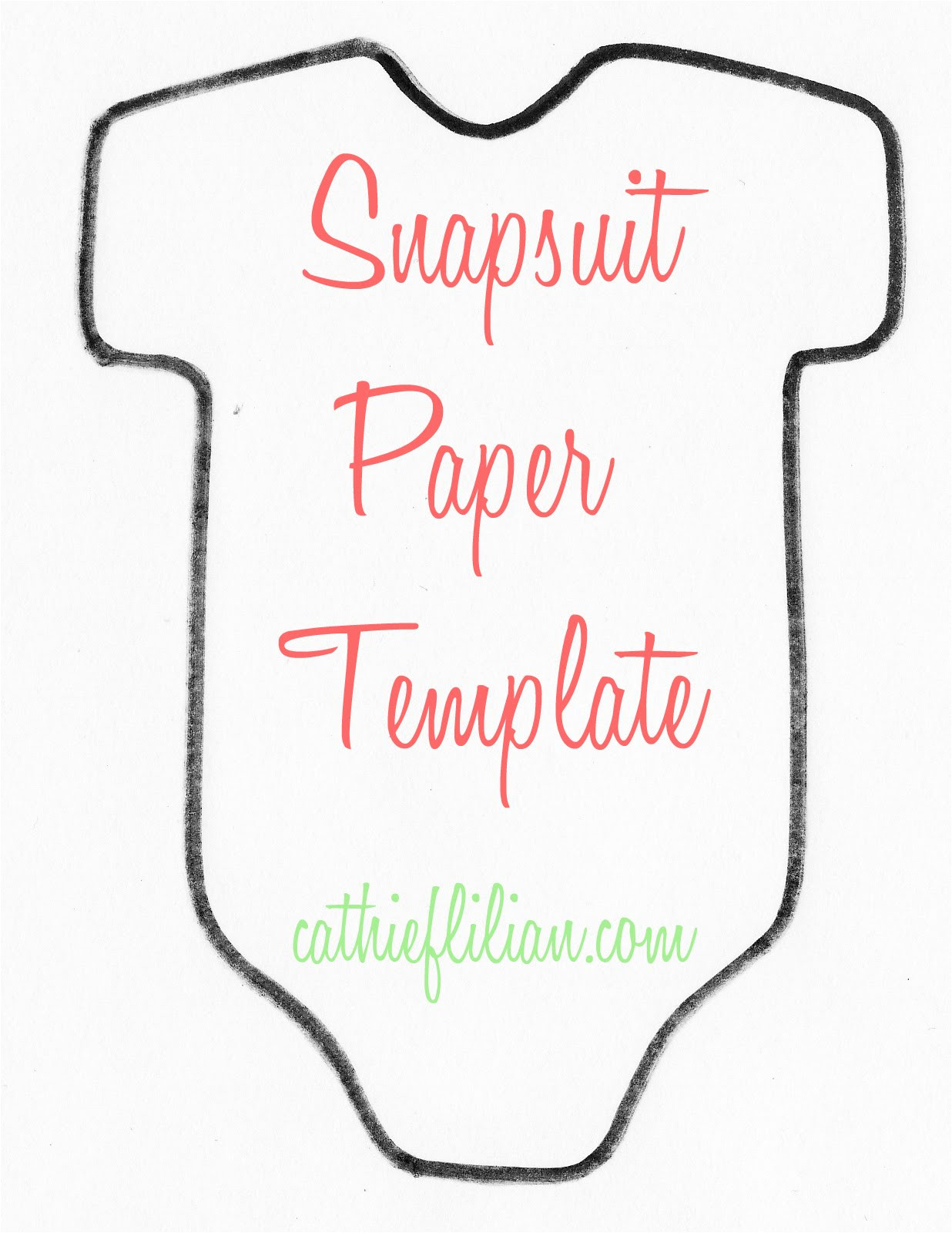 Onesie Paper Template Snapsuit Decorating Baby Shower Handmade Invitations