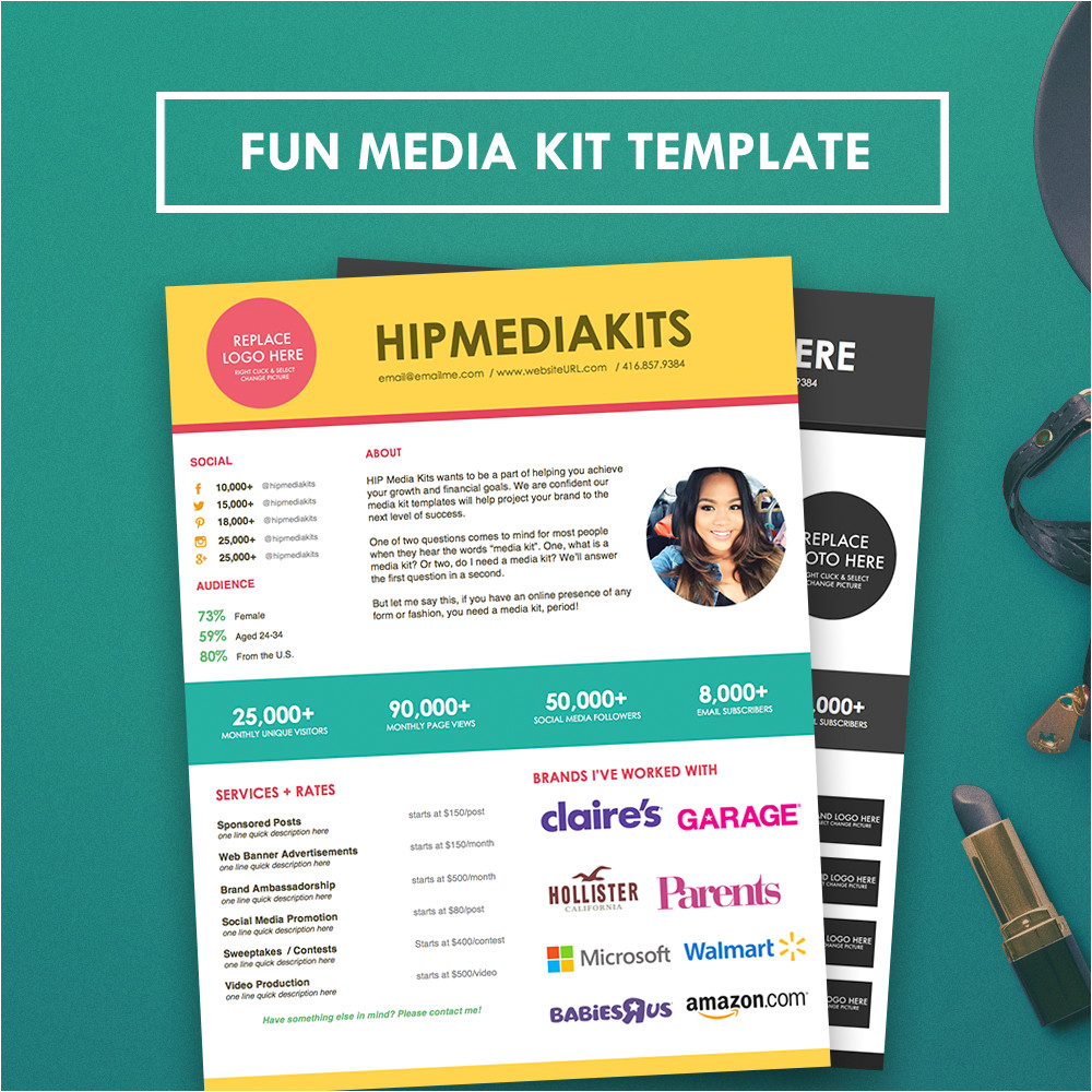 Online Press Kit Template Fun Media Kit Press Kit Template Hipmediakits