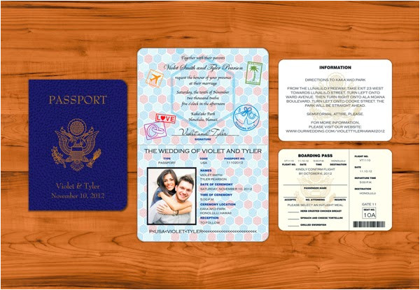 Passport Wedding Program Template Passport Wedding Invitation Template Wedding and Bridal