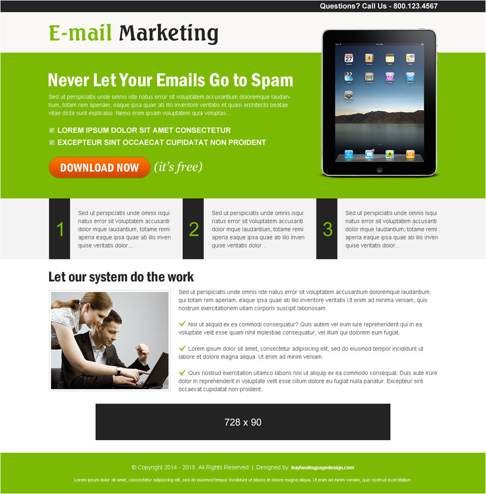 Ppc Landing Page Template Email Marketing Ppc Landing Page 001 Pay Per Click