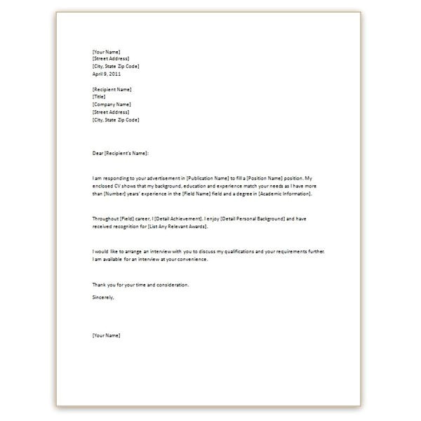 Preparing A Cover Letter for Resume Example Cover Letter for Resume Template