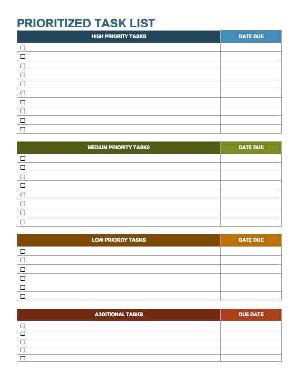 Prioritizing Tasks Template 15 Free Task List Templates Smartsheet ...