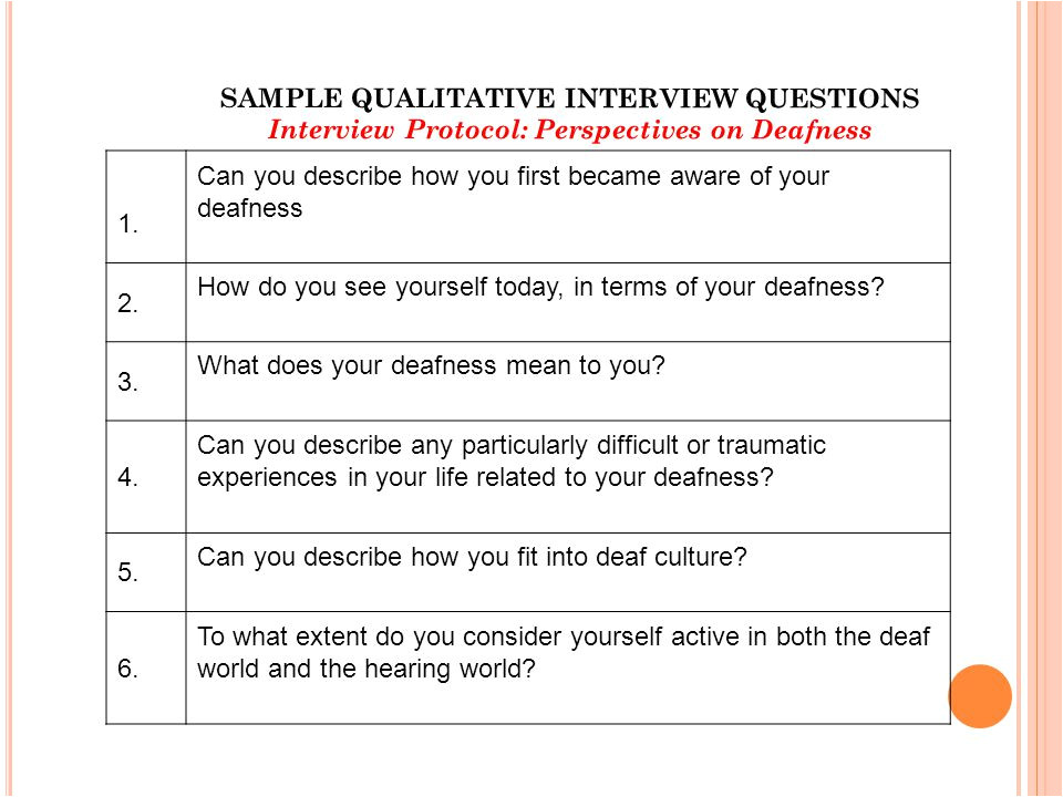qualitative research interview script