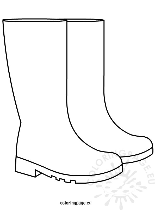 Rain Boots Template Autumn Rain Boots Coloring Page