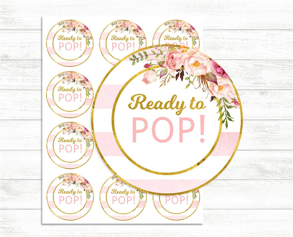 Ready to Pop Stickers Template Printable Ready to Pop Stickers Pink and Gold Ready to Pop