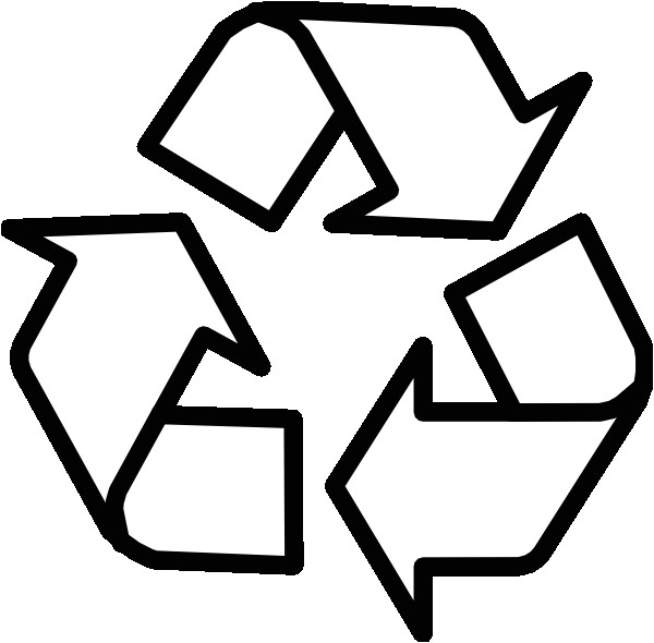 Recycle Sign Template Recycling Symbol Outline Clip Art at Clker Com Vector
