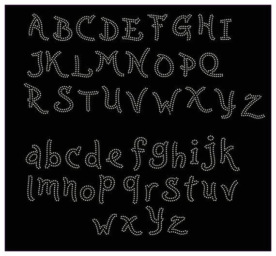 Rhinestone Alphabet Templates Downloadable Rhinestone Alphabet Template Make the Cut