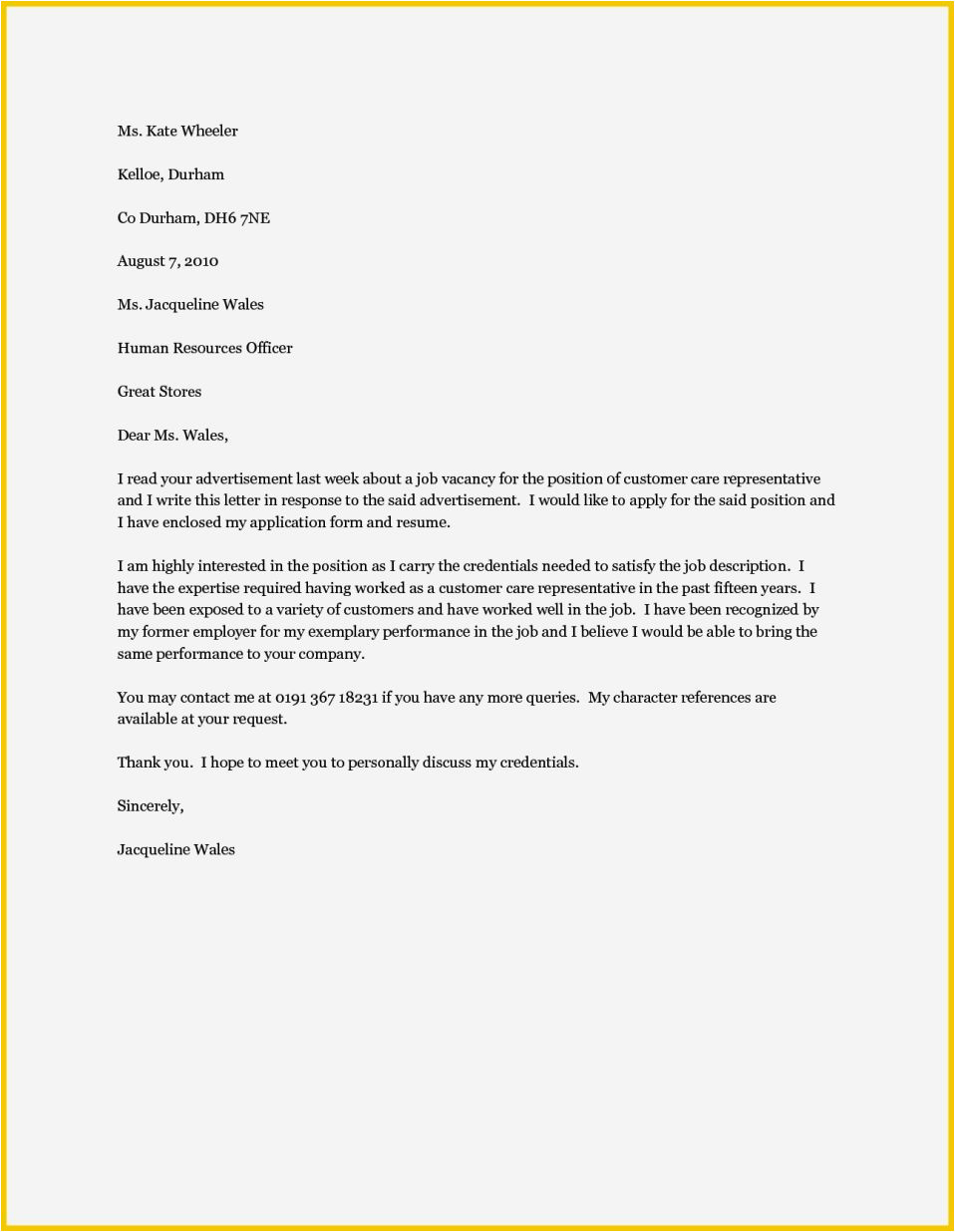 Sample Cover Letter for Any Position Available Cover Letter for Any Position Resume Template Cover