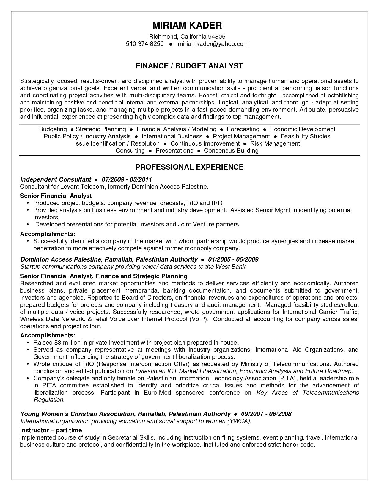 Sample Federal Budget Analyst Resume Senior Budget Analyst Resume Resume Ideas