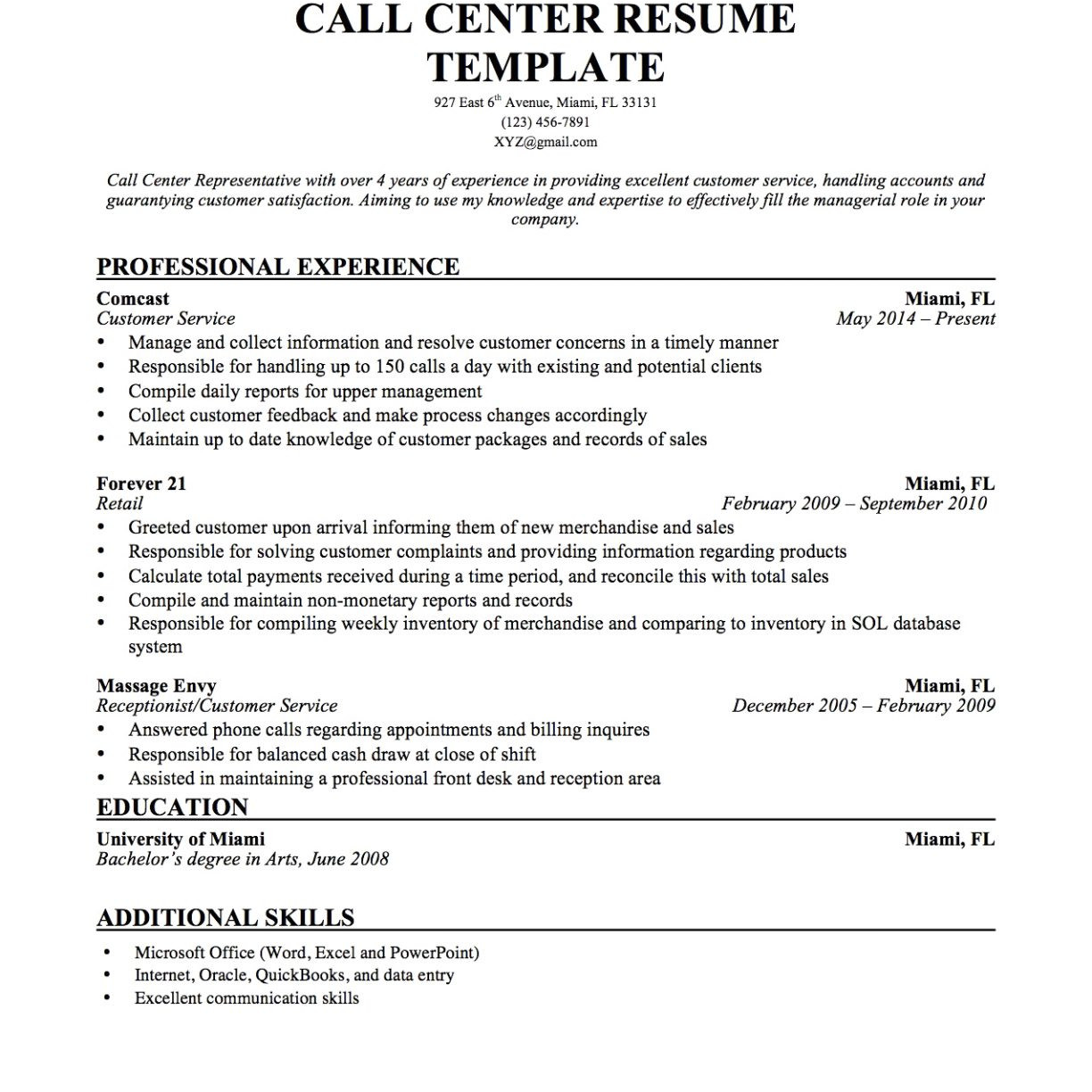 resume for call center agent without experience philippines