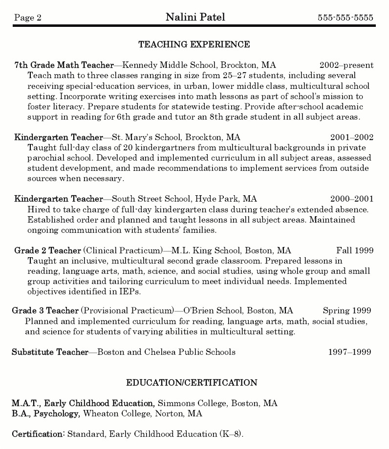 Sample Resume for Maths Teachers Math Teacher Resume Sample Best Resume Collection