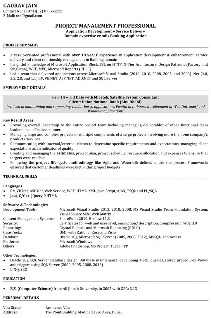 Sample Resume for One Year Experienced software Engineer How to Write software Engineer Resume