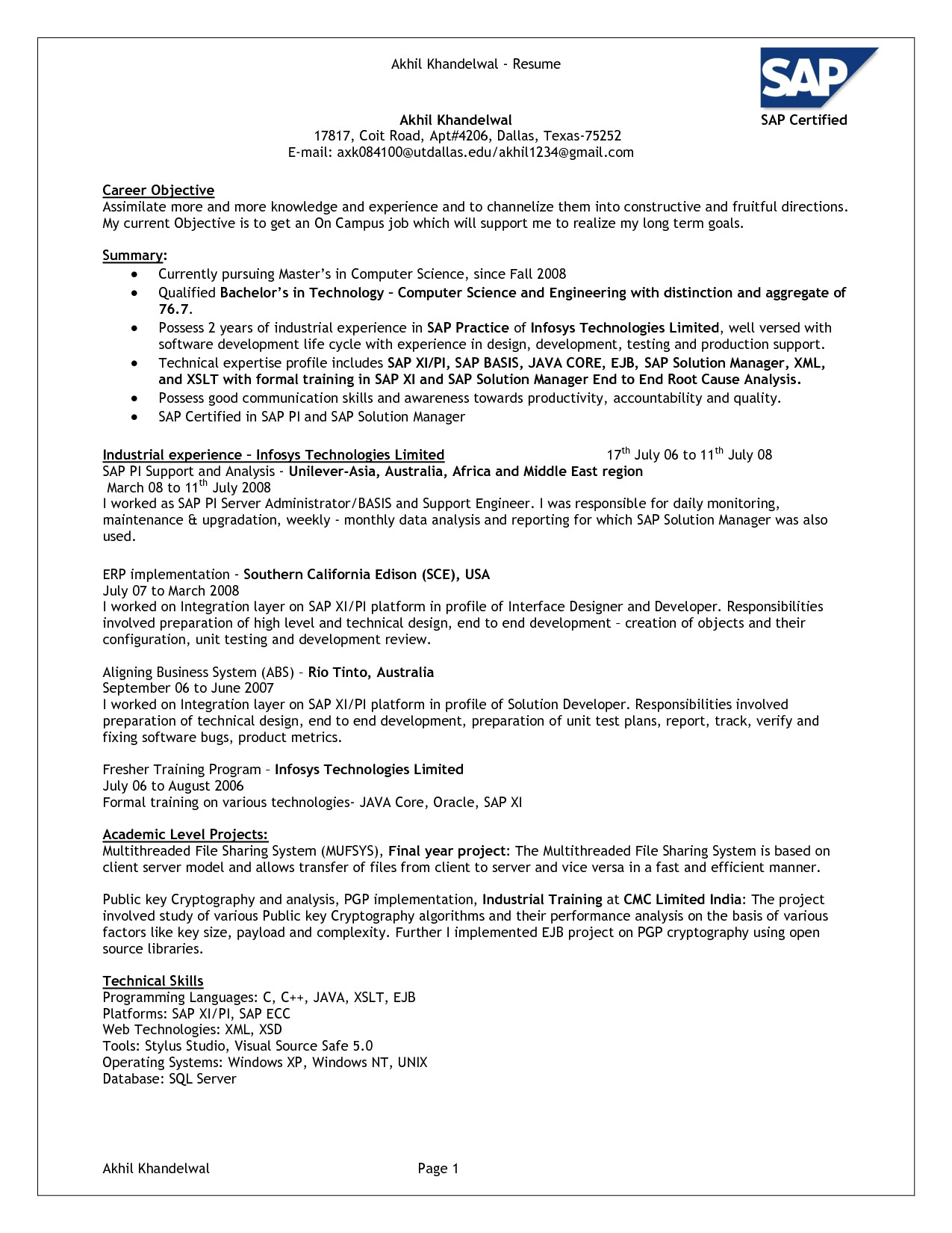 Sample Resume for Sap Sd Consultant Sap Sd Consultant Resume Sample Resume Ideas