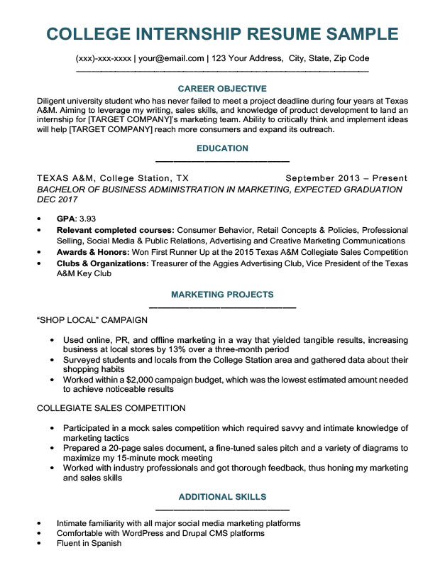 Sample Resumes for University Students College Student Resume Sample Writing Tips Resume