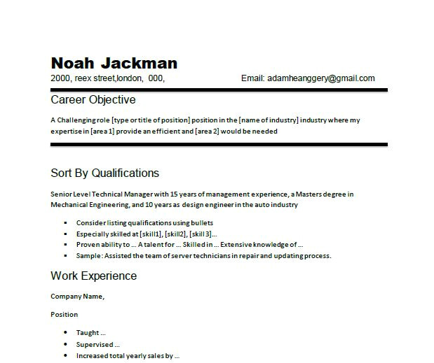 Samples Of Career Objectives On Resumes How to Write Career Objective with Sample