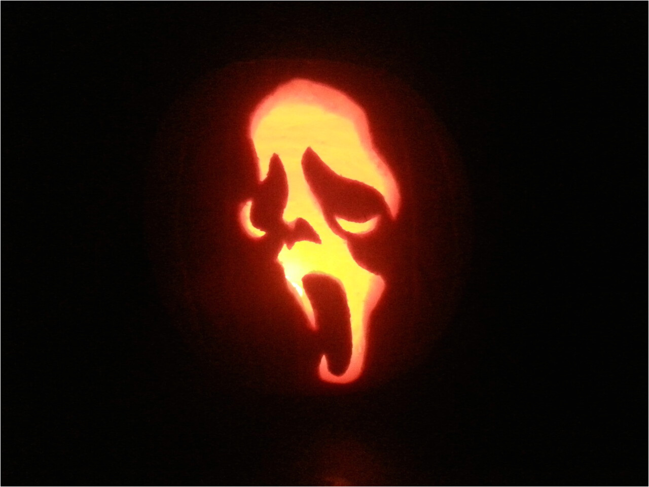 Scream Ghost Face Pumpkin Template