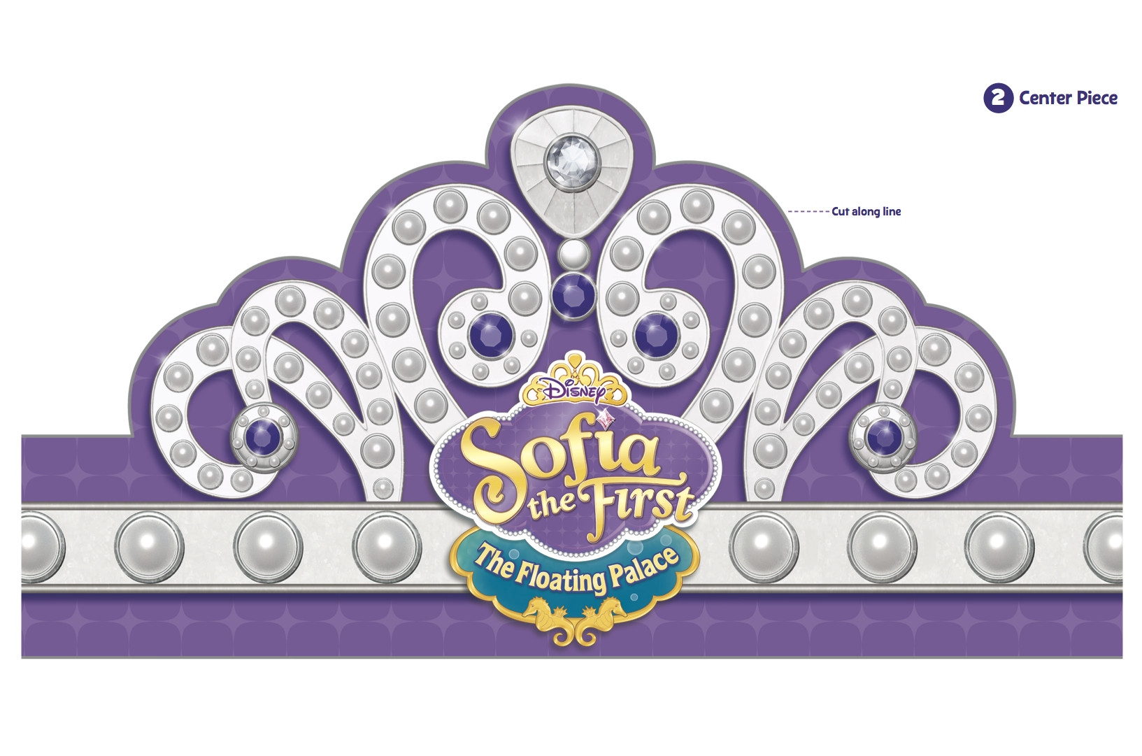 Sofia the First Crown Template Floating Palace Tiara Disney Junior sofia the First