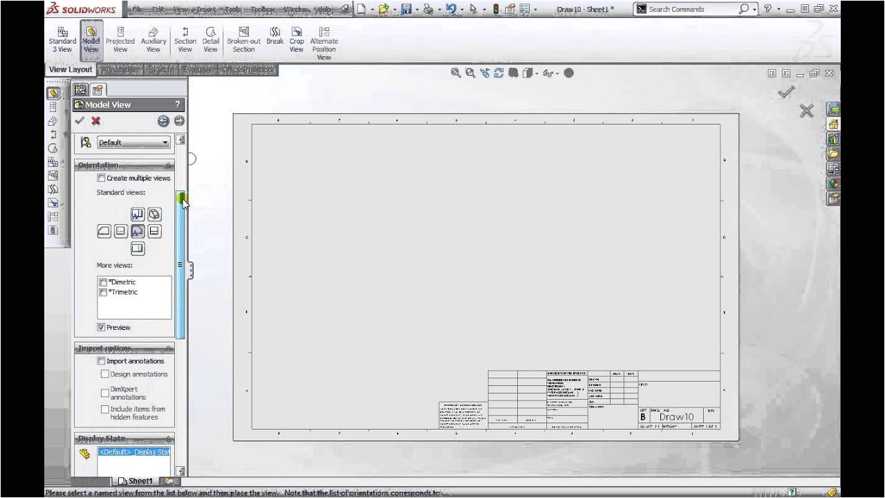 Solidworks Drawing Template Tutorial solidworks 2013 Fundamentals How to Create Drawings and