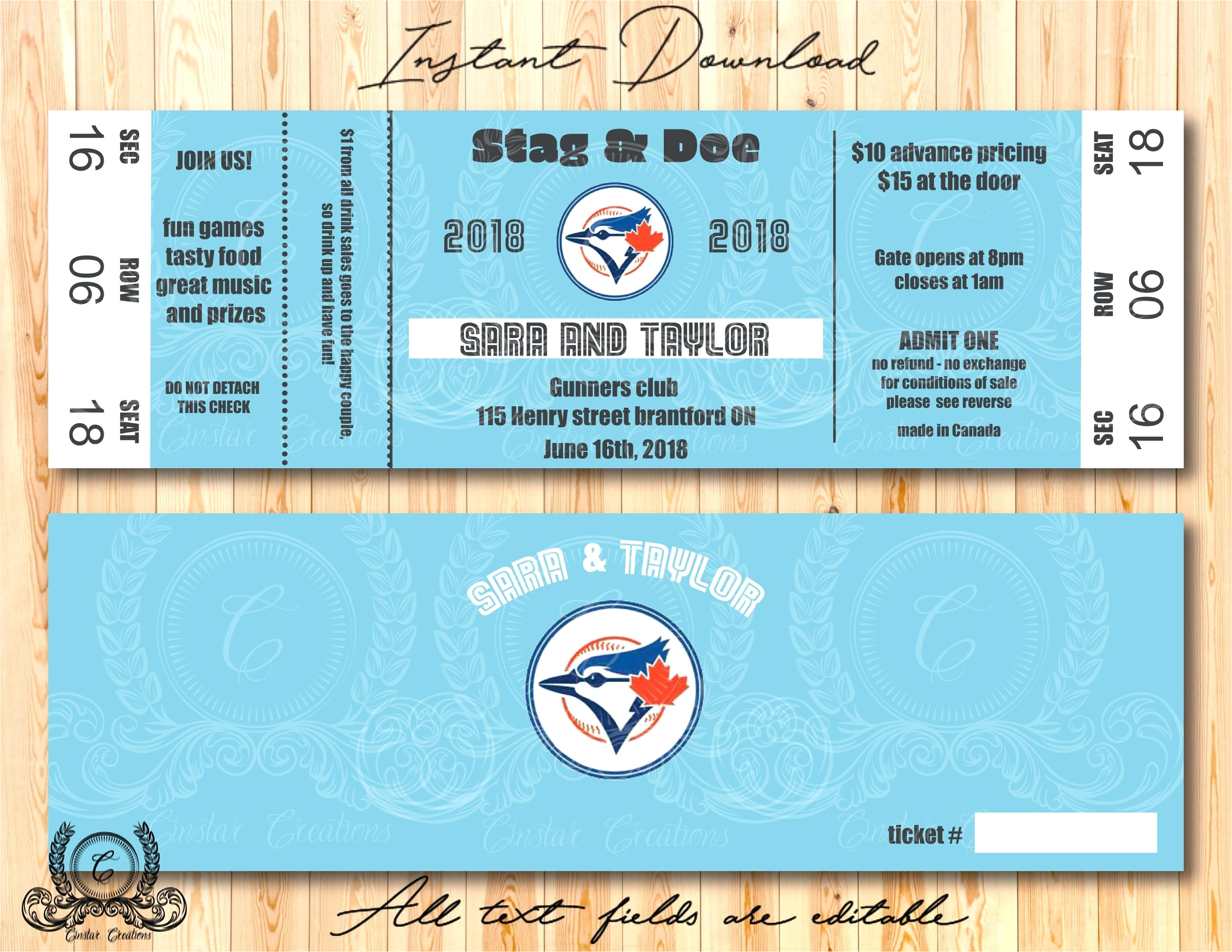 Stag And Doe Ticket Templates Attractive Stag Tickets Template Free Picture Collection