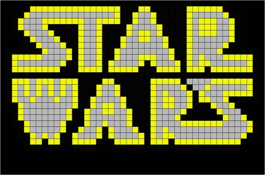 Star Wars Pixel Art Templates Star Wars Logo Pixel Art Brik