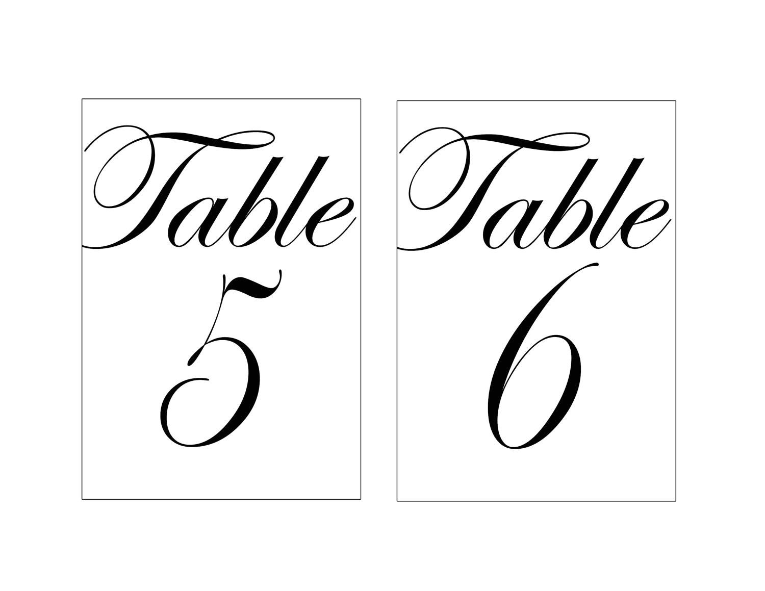 Table Numbers Template for Weddings Wedding Table Numbers Template Beepmunk