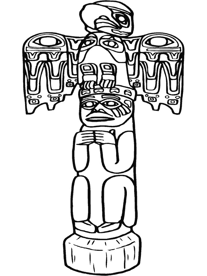 Totem Pole Design Template Free Printable totem Pole Coloring Pages for ...