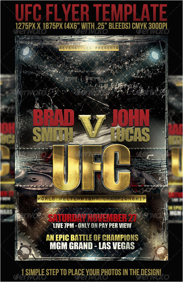 Ufc Poster Template Kickboxing Poster Psd Dondrup Com