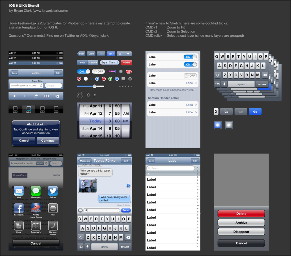 Uikit Templates An Ios 6 Uikit Template for Sketch App Bryan Clark