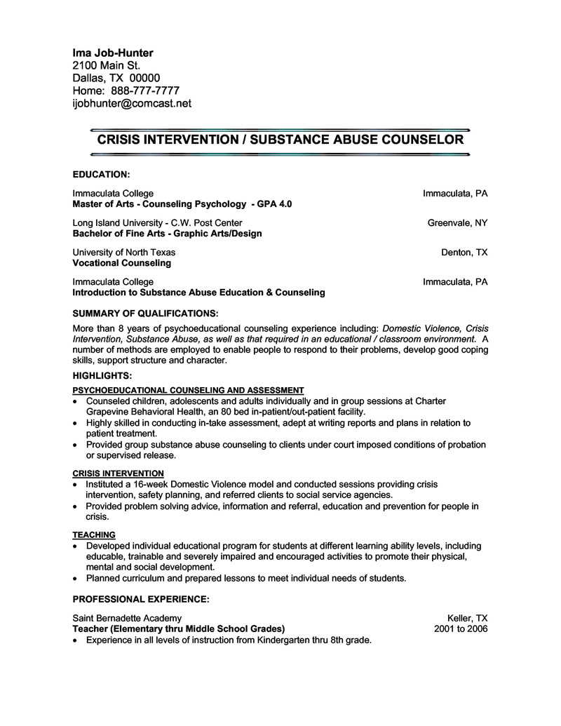 Unsw Cover Letter Examples Of Licensed Professional Counselor Resumes