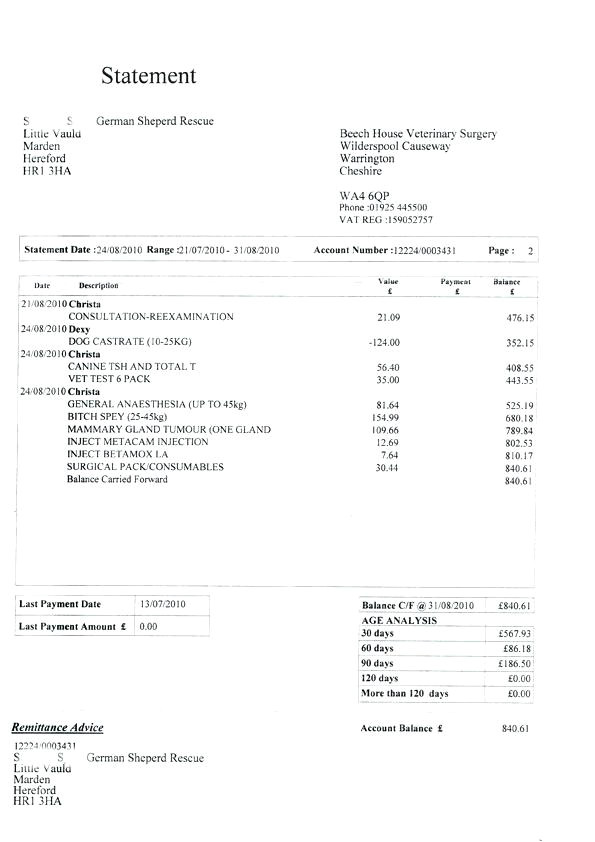 Veterinary Receipt Template Williamson ga us