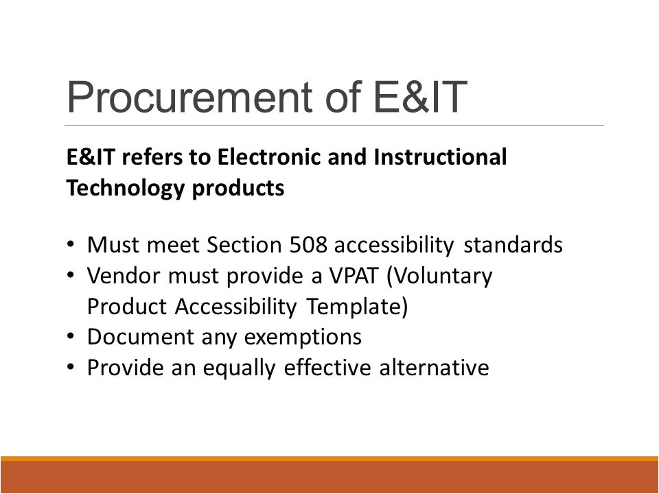 Voluntary Product Accessibility Template Section 508 Accessible Technology Initiative Ppt Download