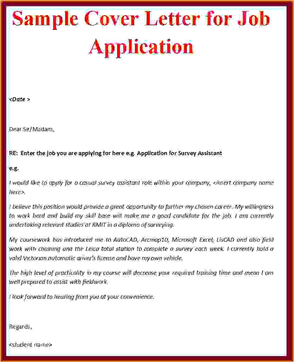 What is the Cover Letter for Job Application Cover Letter Sample 2016reference Letters Words