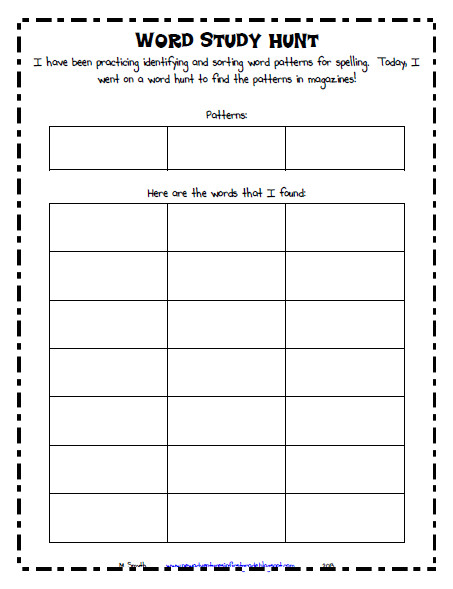 Word Sort Templates Williamson ga us