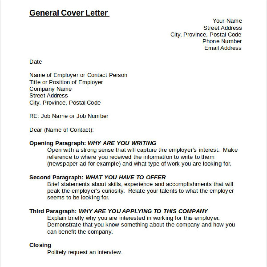 Writing A Cover Letter for No Specific Job Nice Sample Generic Cover Letter Letter format Writing