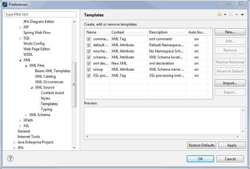 Xml Template Editor Myeclipse Xml Myeclipse