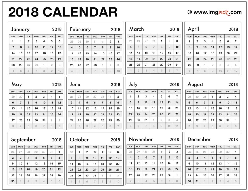 Year Long Calendar Template Year Long Calendar On One Page Photo ...