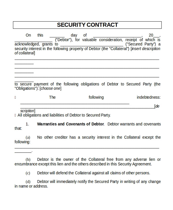 Alarm Maintenance Contract Template 33 Contract Templates Word Docs Pages Free